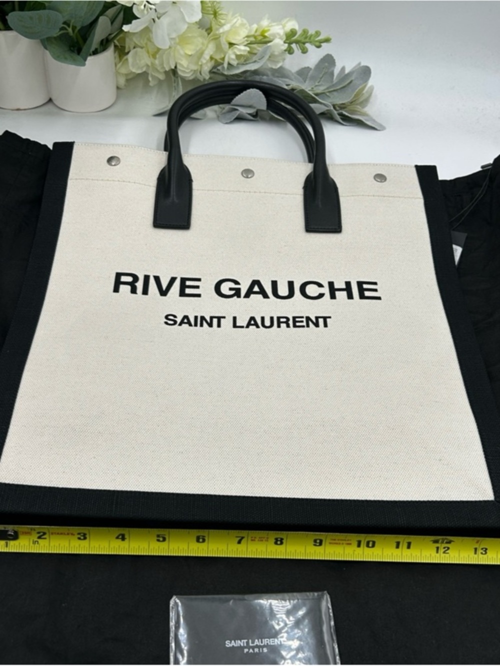 Saint Laurent RIVE GAUCHE canvas/leathertote bag made in
Italy NWT - Picture 6 of 10